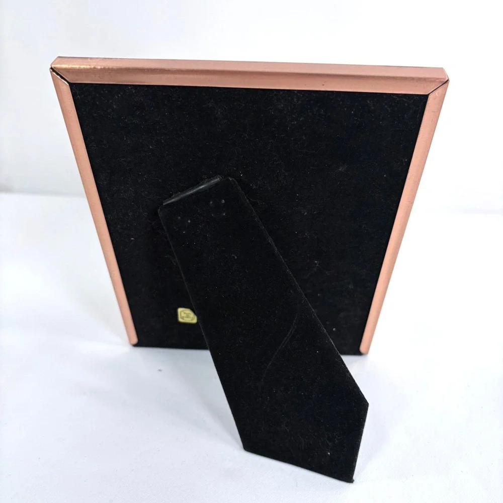 Vintage Photo Frame Copper Brass Industrial Mixed Metal 5x7 Made in Korea